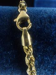 10K Yellow Gold Rope Bracelet 6.9g 8